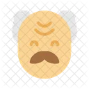 Old Mustache Person Icon