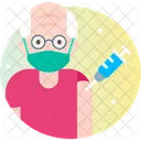 Old Man Vaccination Icon