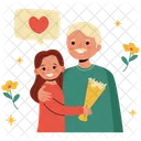 Old Man And His Daughter Father Dan Daughter Daughter Icon