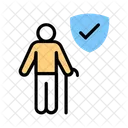 Old Man Shield Secure Icon