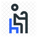 Sitting Old Man Human Icon
