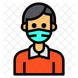 Old Man With Facemask  Icon