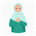 Old Muslim Woman Eid Ramadan Symbol