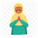 Old Muslim Woman Eid Ramadan Icon