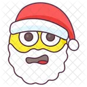 Old Santa Emoji Santa Expression Emotag Icon