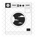 Old school laundromat appliance with cloudy sky  Icon