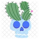 Skull Cactus Plant Icon