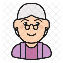 Download Free Old Woman Icon Of Colored Outline Style Available In Svg Png Eps Ai Icon Fonts