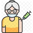 Old Woman Vaccination  Icon