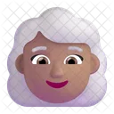 White Hair Color Icon