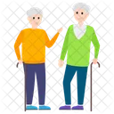 Older Couple Old Citizens Old People Icon