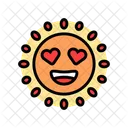 Coracao Olhos Fofo Ícone