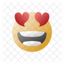 Olhos De Coracao Emoji Emoticon Ícone