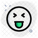 Olhos Semicerrados Lingua Ícone