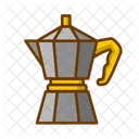 Moka Pot Cafe Cafe Icono