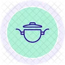 Icono De Linea De Olla Para Cocinar De Mama Icono