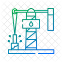 Industrie Symbol Gestrichelte Linie In Farbverlauf Symbol