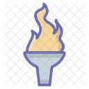 Olympische Flamme Fackel Brennen Olympische Fackel Icon