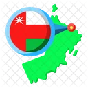 Oman Asia Map Icon