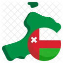 Oman Flagge Flagge Welt Symbol