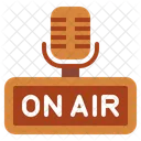 On Air Broadcast Broadcasting Icon