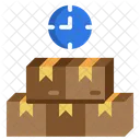 On Time Parcel Delivery Icon