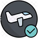 On Time Trip Airplane Icon