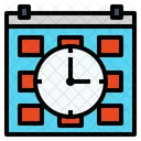 Time Clock Calendar Icon