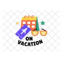 On Vacation Holiday Trip Icon