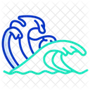 Ondas Agua Mar Ícone