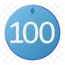 One Hundred Coin Crystal Icon