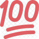 One Hundred Points Number Shape Icon
