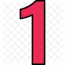 One Numbers Numeric Icon
