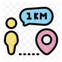 One Km  Icon