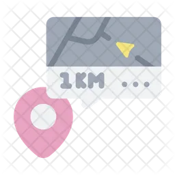 One Km Distance  Icon