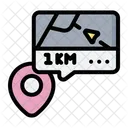 One Km Distance  Icon