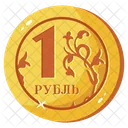 Ruble Coin One Ruble Russian Coin Icon