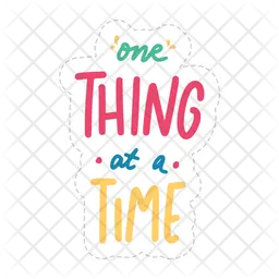 One thing at a time  Icon