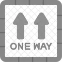 One Way Map Location Icon