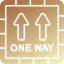 One Way Map Location Icon