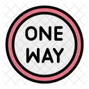 One Way Traffic Sign Road Sign Icon
