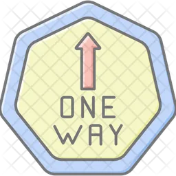 One way sign  Icon