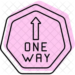 One way sign  Icon