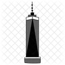 Black Monochrome One World Trade Center Illustration Landmarks Icons Symbol