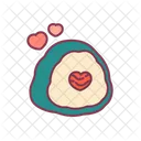 Food Onigiri Heart Icon