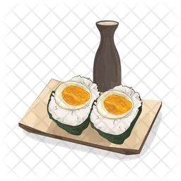 Onigiri and sake  Icon