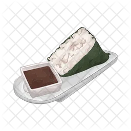 Onigiri et sauce soja  Icon