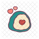 Food Onigiri Heart Icon