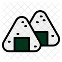 Onigiri Triangular Food Japanese Seaweed Nori Rice Icon