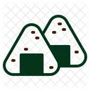 Onigiri Triangular Food Japanese Seaweed Nori Rice Icon